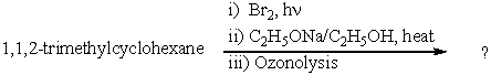 Complete the following reaction sequence: indicate regiochemical/stereochemical details as relevant.  