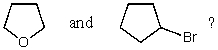 Which of the reagents listed below would serve as the basis for a simple chemical test to distinguish between   A)  AgNO<sub>3</sub> in C<sub>2</sub>H<sub>5</sub>OH B)  Dilute HCl C)  Br<sub>2</sub> in CCl<sub>4</sub> D)  NaOH in H<sub>2</sub>O E)  KMnO<sub>4</sub> in H<sub>2</sub>O