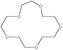 What is the correct IUPAC name for the following compound?   A)  15-crown-5 B)  15-crown-4 C)  5-crown-15 D)  15-crown-15 E)  Cyclopentadecane pentaether