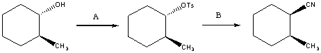 Supply the missing reagents A and B.  