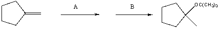 Supply the missing reagents A and B.  