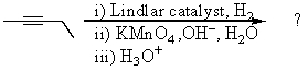 Complete the following reaction sequence,giving structural details of all key intermediates:  