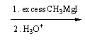 What is/are the principal product(s) formed when excess methylmagnesium iodide reacts with p-hydroxyacetophenone ?       A)  I B)  II C)  III D)  IV E)  V