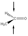 For the aldehyde shown,indicate on the appropriate arrow which face is the re face,and which face is si?  