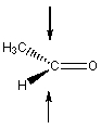 For the aldehyde shown,indicate on the appropriate arrow which face is the re face,and which face is si?  