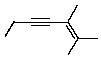 What is an IUPAC name for   A)  2,3-methylhept-2-en-4-yne B)  1,1,3-trimethylhex-3-yn-1-ene C)  1,1,3-trimethyl-3-hexyn-1-ene D)  2,3-dimethyl-2-hepten-4-yne E)  5,6-dimethyl-5-hepten-3-yne