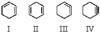 Which of the following compounds would be the most stable?   A)  I B)  II C)  III D)  IV E)  They are all of equal stability.