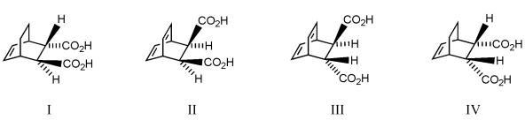 Which is the major product of the following reaction?     A)  I B)  II C)  III D)  IV E)  None of these