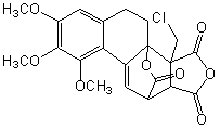 The alkaloid colchicine is used in the treatment of gout.The first synthetic colchine involved the preparation of the key intermediate shown.Which combination of diene and dieneophile will result in its preparation?  