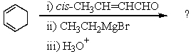 Complete the following sequence of reactions,giving structural details of all key intermediates.  