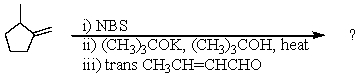 Complete the following sequence of reactions,giving structural details of all key intermediates.  