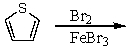 If thiophene is an aromatic molecule and reacts similarly to benzene,how many (neutral) monobromothiophenes could be obtained in the following reaction?   A)  1 B)  2 C)  3 D)  4 E)  5