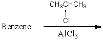 Which of the following reactions would yield isopropylbenzene as the major product? A)    B)    C)    D)    E)  All of these