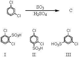The major product(s) ,C,of the following reaction,   would be: A)  I B)  II C)  III D)  Approximately equal amounts of I and II E)  Approximately equal amounts of I and III