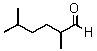 A correct name for the following compound would be which of those below?   A)  2,5-Dimethyl-6-hexanal B)  2,5-Dimethylhexanal C)  2-Aldehydoisohexane D)  3,5-Dimethylheptanone E)  1-Hydro-2,5-dimethyl-1-hexanone