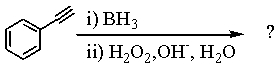 Select the structure of the major product in the following reaction.     A)  I B)  II C)  III D)  IV E)  V