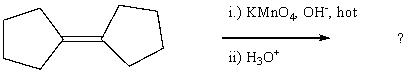 Select the structure of the major product in the following reaction.   A)  cyclopentanol B)  1-cyclopentylcyclopentane C)  cyclopentanone D)  cyclopentene E)  1-(1-hydroxycyclopentyl) -1-hydroxycyclopentane