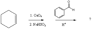 Complete the following reaction sequence,giving structural details of all significant intermediates.  
