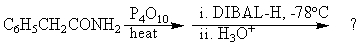 What would be the final product?   A)  C<sub>6</sub>H<sub>5</sub>CH<sub>2</sub>CO<sub>2</sub>CH<sub>3</sub> B)  C<sub>6</sub>H<sub>5</sub>CH<sub>2</sub>CH<sub>2</sub>NHCH<sub>3</sub> C)  C<sub>6</sub>H<sub>5</sub>CH<sub>2</sub>COCH<sub>3</sub> D)  C<sub>6</sub>H<sub>5</sub>CH<sub>2</sub>CH(CH<sub>3</sub>) CN E)  C<sub>6</sub>H<sub>5</sub>CH<sub>2</sub>CHO