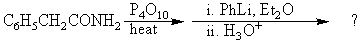 What would be the final product?   A)  C<sub>6</sub>H<sub>5</sub>CH<sub>2</sub>CO<sub>2</sub>Ph B)  C<sub>6</sub>H<sub>5</sub>CH<sub>2</sub>CH<sub>2</sub>NHPh C)  C<sub>6</sub>H<sub>5</sub>CH<sub>2</sub>COPh D)  C<sub>6</sub>H<sub>5</sub>CH<sub>2</sub>CH(Ph) CN E)  C<sub>6</sub>H<sub>5</sub>CH<sub>2</sub>CH=NPh