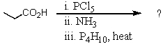 What would be the final product?   A)  CH<sub>3</sub>CH<sub>2</sub>CH<sub>2</sub>NH<sub>2 </sub> B)  CH<sub>3</sub>CH<sub>2</sub>CONH<sub>2</sub> C)  CH<sub>3</sub>CH<sub>2</sub>CONHCOCH<sub>2</sub>CH<sub>3</sub> D)  CH<sub>3</sub>CH<sub>2</sub>CN E)  CH<sub>3</sub>CH<sub>2</sub>COO<sup>-</sup>NH<sub>4</sub><sup>+</sup>