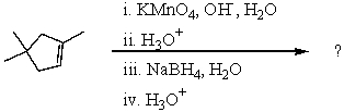 Complete the following reaction sequence,giving details of all significant intermediates.  