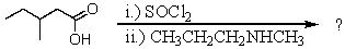 Complete the following reaction sequence,giving details of all significant intermediates.  