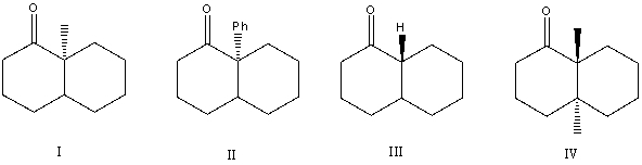 Which of the following would undergo racemization in base?   A)  I B)  II C)  III D)  IV E)  Both III and IV