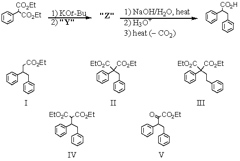 Consider the synthesis below.What is compound Z?   A)  I B)  II C)  III D)  IV E)  V