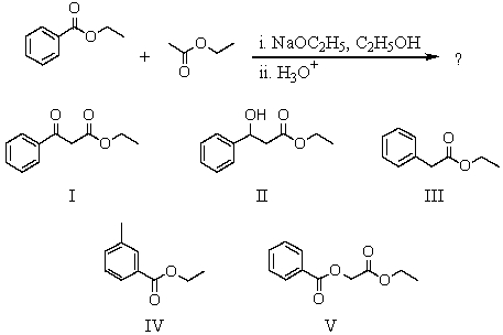 What would be the product of the following sequence?   A)  I B)  II C)  III D)  IV E)  V