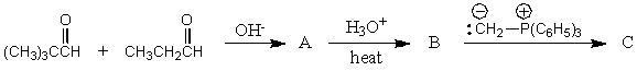 What would be the product,C,of the following reaction sequence?   A)  (CH<sub>3</sub>) <sub>3</sub>CCH<sub>2</sub>CH<sub>2</sub>CH<sub>2</sub>OH B)    C)    D)    E)   