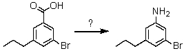 How could one carry out this synthesis?   A)  SOCl<sub>2</sub>;then NH<sub>3</sub>;then H<sub>3</sub>PO<sub>2</sub> B)  CH<sub>3</sub>Li,ether;then NH<sub>3</sub>,H<sub>2</sub>,Ni C)  SOCl<sub>2</sub>;then NH<sub>3</sub>;then Br<sub>2</sub>,NaOH D)  PCl<sub>5</sub>;then NH<sub>3</sub>;then HCl,NaNO<sub>2</sub>,0-5°C E)  PCl<sub>5</sub>;then CH<sub>3</sub>NH<sub>2</sub>;then KMnO<sub>4</sub>,OH<sup>-</sup>,heat