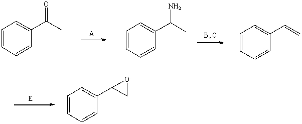 In the following sequence fill in the needed reagents.  