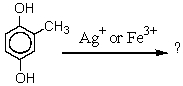 What product is likely to be obtained by the action of Ag<sup>+</sup> or Fe<sup>+3 </sup>on the following substance?     A)  I B)  II C)  III D)  IV E)  V