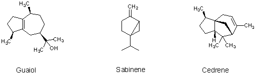 Show the location of the isoprene units in these terpenes:  