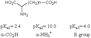What is the pI of the following amino acid?   A)  1.6 B)  3.2 C)  5.5 D)  6.2 E)  7.0