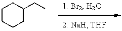 What is the major product of the following reaction sequence?   A)    B)    C)    D)    E) None of these choices.