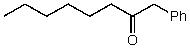 What alkyl groups make up the following ketone?   A) Phenyl,pentyl B) Hexyl,phenyl C) Benzyl,hexyl D) Benzyl,heptyl E) None of these choices.
