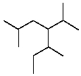 Provide a name for the following compound:   A) 3-Isobutyl-2,4-dimethylhexane B) 3-sec-Butyl-2,5-dimethylhexane C) 4-sec-Butyl-2,5-dimethylhexane D) 4-Isopropyl-2,5-dimethylheptane E) 4-Isopropyl-3,6-dimethylheptane