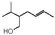 What is the correct IUPAC name for the following compound?   A) trans-3-Hydroxymethyl-2-heptene B) trans-2-(1-methylethyl) -4-hexen-1-ol C) trans-5-(1-methylethyl) -2-hexen-6-ol D) cis-5-isopropyl-2,6-hexenol E) cis-2-(1-methylethyl) -4-hepten-1-ol