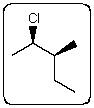 Which staggered Newman projection(s) ,looking down the C-2-C-3 bond (C-2 in front and C-3 in back) ,illustrates the following boxed compound?     A) I,II and III B) II and V C) I and II D) V only E) None of these choices.