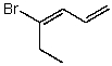 Which structure represents (Z) -4-bromohexa-1,3-diene? A)    B)    C)    D)    E) None of these choices.