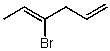 Which structure represents (Z) -4-bromohexa-1,3-diene? A)    B)    C)    D)    E) None of these choices.