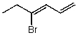 Which structure represents (Z) -4-bromohexa-1,3-diene? A)    B)    C)    D)    E) None of these choices.