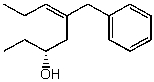 Name the following compound:   A) (R,Z) -5-phenyloct-5-en-3-ol B) (R,Z) -5-benzyloct-5-en-3-ol C) (R,E) -5-phenyloct-5-en-3-ol D) (R,E) -5-benzyloct-5-en-3-ol E) (R,E) -5-benzyloct-3-en-6-ol