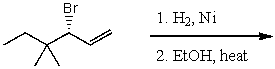 What is the major product(s) of the reaction of the following reaction sequence?   A)    B)    C)    D)    E) A mixture of two of these choices.
