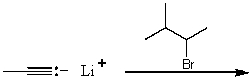 Which reaction would not result in alkylation of the acetylide anion as the major products? A)    B)    C)    D)    E) None of these choices.