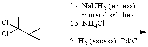 What is the major product for the following reaction sequence?   A)    B)    C)    D)    E) None of these choices.