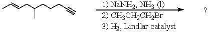 Complete the following reaction,giving structural details of all intermediates as well as the final product.  