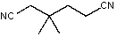  When 1,4-diiodo-2,2-dimethylbutane (0.10 mol) is treated with 0.10 mol of NaCN in dimethyl sulfoxide at 30<sup> \circ </sup>C,the product formed is: A)    B)    C)    D)    